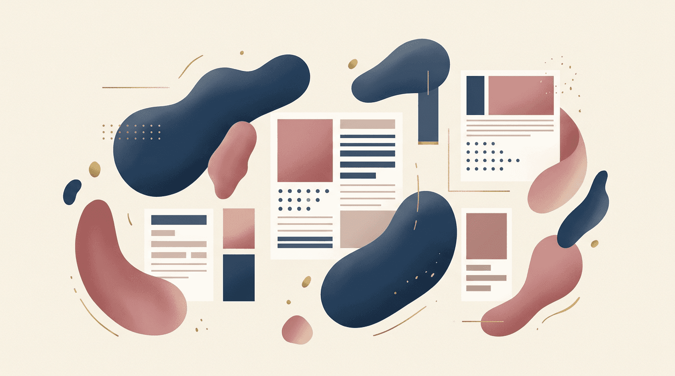 Abstract illustration: brand craft, visual language, and B2B credibility.